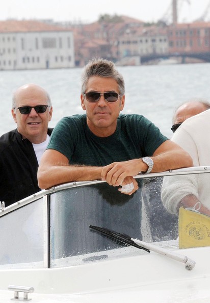 George Clooney on a Boat Lake Como ONS Clothing