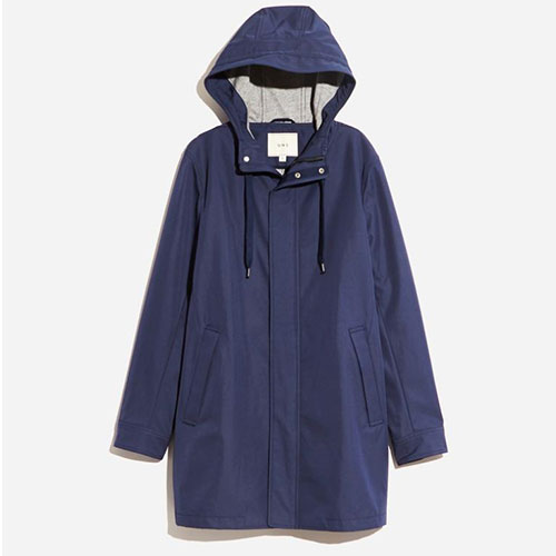 mens navy hooded parka, Hooded Parker Jacket ons clothing