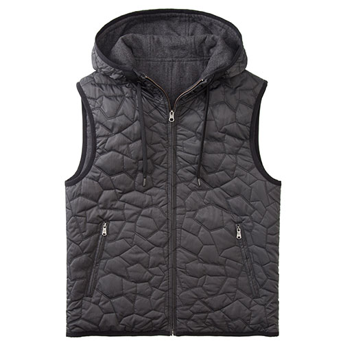 Reversible Grey Quilted Vest from ONS Clothing
