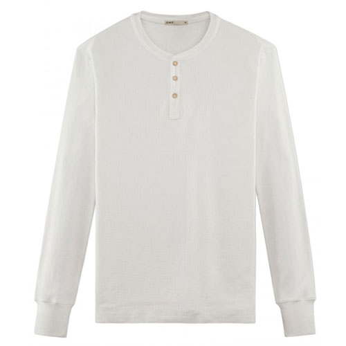 White Waffle Henley by ONS Clothing