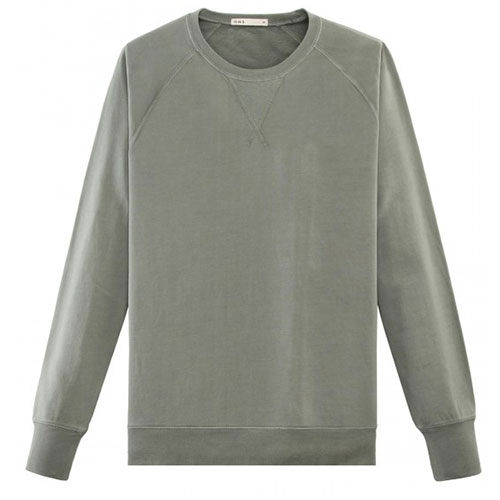 Sage Green French Terry Crewneck Sweatshirt, French Terry Malcolm by ONS Clothing