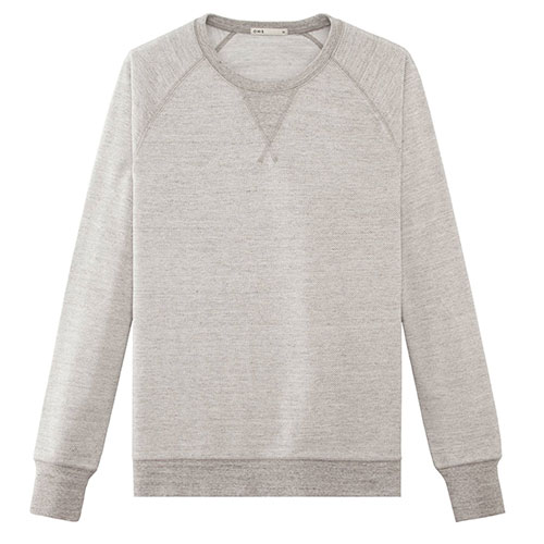 Grey Heather Crewneck Sweatshirt, Heather Twill Malcolm by ONS Clothing