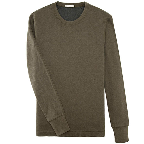 Olive Crewneck Sweatshirt Double Knit Malcolm by ONS Clothing