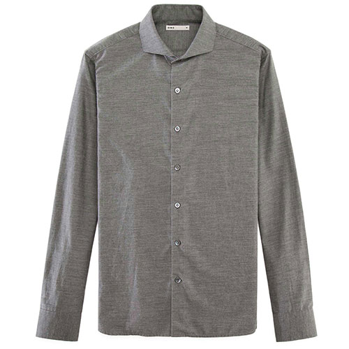 Grey Flannel Button Down Shirt, Refined Flannel Shirt by ONS Clothing