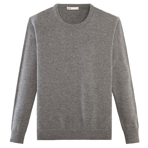Grey Wool Cashmere Crew Neck, ONS Clothing