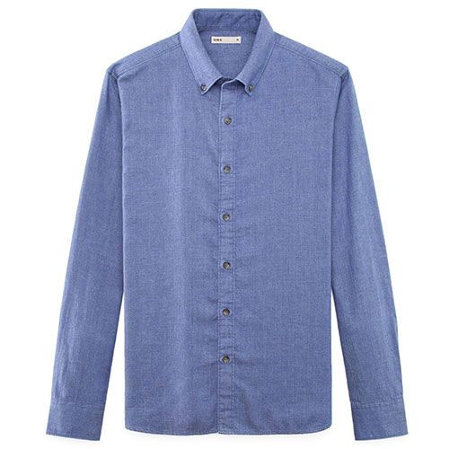 Blue Button Down Shirt, Indigo Twill Shirt ONS Clothing