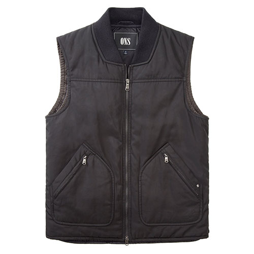 zip up quilted vest Color Blocking Quilted Vest