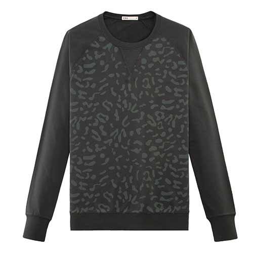 grey leopard printed sweatshirt, Leopard Print Malcolm