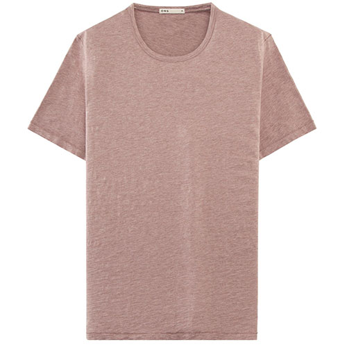 Dusty Pink Short Sleeve T-Shirt, Village Crew Neck Tee