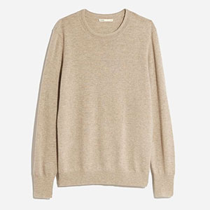 Beige Crew Neck Sweater by ONS Clothing