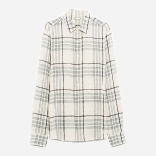 white plaid button down shirt Adrian Shirt