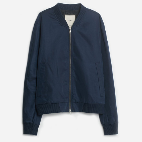 Navy ZIp Front Bomber Jacket Bax Bomber
