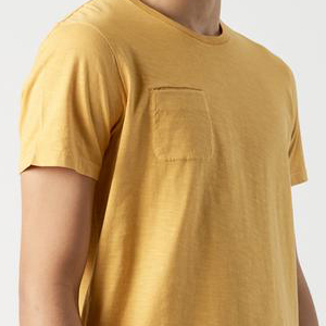 mustard yellow pocket t-shirt Bowery Slub Tee