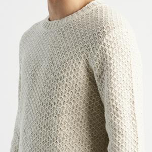cream waffle sweater Honeycomb Sweater