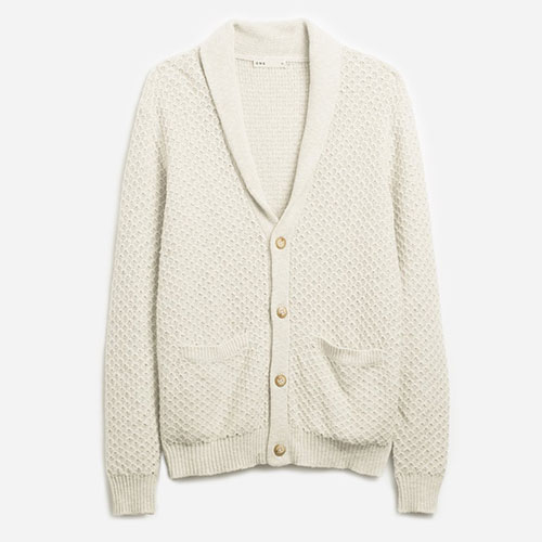 textured cream pocket cardigan Honeycomb Cardigan