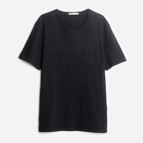 crew neck pocket t-shirt Bowery Slub Pocket Tee