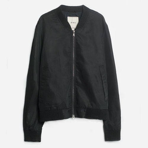 zip up bomber jacket Bax Bomber