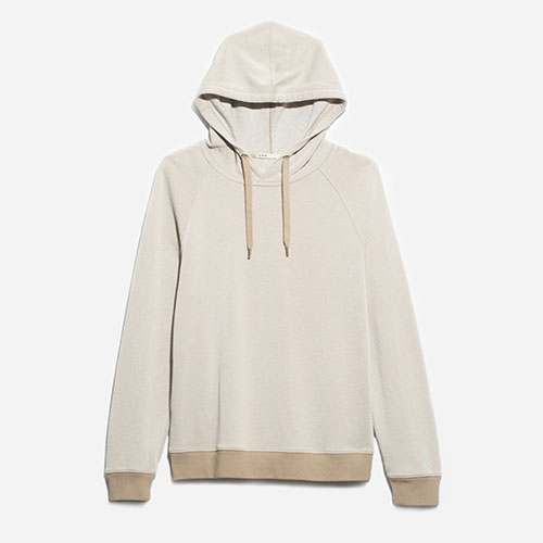 beige hoodie pullover sweatshirt Twill Weave Hoodie
