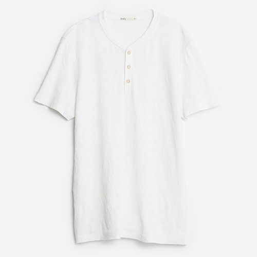 mens short sleeve white henley ons clothing