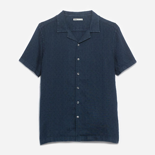 mens navy button down camp collar shirt ons clothing