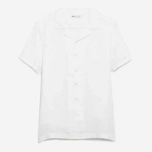 White Mens Button Down Short Sleeve Shirt ONS Clothing