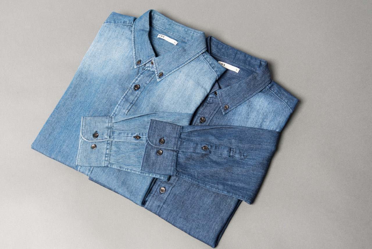 Men's indigo denim shirt, Adrian denim shirt from ONS clothing