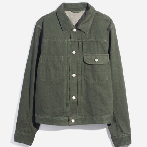 green jean jacket, Tripp-Denim-Trucker from ONS Clothing